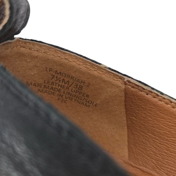 Lucky Brand Morriah Leather Slip On Heeled Loafer Shoes Size 7.5 - Picture 4 of 8